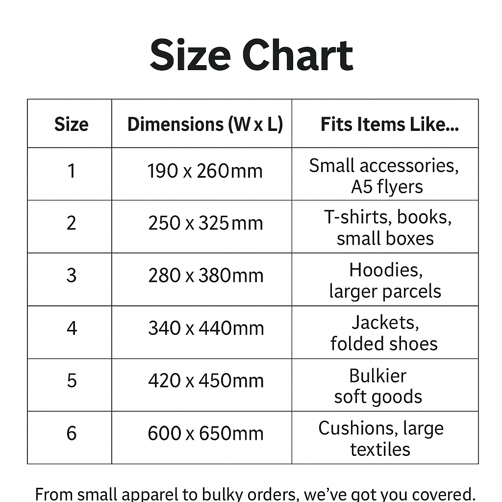 Stronghold Essentials Mailer Bags - 70% Recycled, 60 Micron (100 Pack)